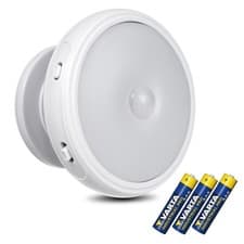 Image of PIR LED Night Light Lamp Magnetic Operated Warm White Portable 3x AA Battery