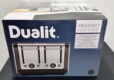 Image of Dualit Architect 4-Slot Toaster — Grey & Stainless Steel | Model 46526