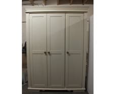 Image of REGENCY ALL PAINTED TRIPLE LADIES WARDROBE BESPOKE SIZES COLOURS HAND MADE IVORY
