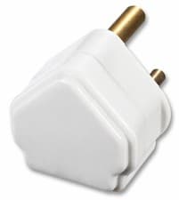 Image of MASTERPLUG - White 3 Pin, 2A Round UK Mains Plug