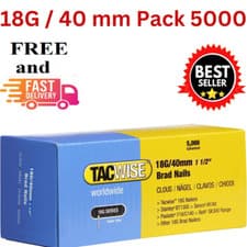 Image of Tacwise 18G 40mm Galvanised Brads Nails 18 Gauge 5000 Box 0400 DGN50V Ranger UK