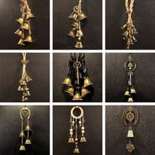 Image of Witch Bells - Hanging Witch's Bell - Door Bell - Pentagram, Trinity Knot & Key
