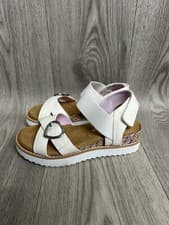 Image of Girls Skechers Miss Desert White Sandals Size UK C12 Brand New 