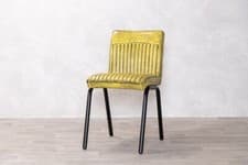 Image of DINING CHAIRS INDUSTRIAL STYLE RIBBED FAUX LEATHER MANY COLOUR OPTIONS