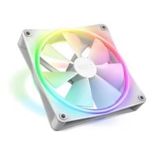 Image of 140mm NZXT F140 RGB Duo Single Fan, White, 7 Blades, 500-1800rpm, 84.75 CFM, 36d