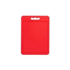 Image of Chef Aid Red Plastic Chopping Board 35x25cm Non slip Dishwasher Safe