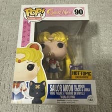 Image of Sailor Moon (w/ Moon Stick & Luna) - Funko Pop #90 (Hot Topic Exclusive) Figure