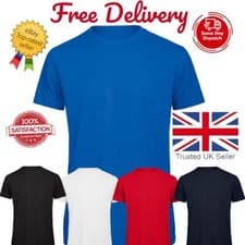 Image of Men's T Shirts 100% Cotton Soft Plain Tee Shirt Summer Sale Top Plain Quality Te
