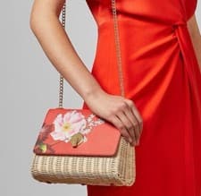 Image of BNWT Ted Baker Berry Sundae Straw Crossbody Bag
