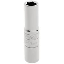 Image of Draper 1/4" Drive Polished Finish Hi Torq Deep Hexagon Socket Metric 7mm