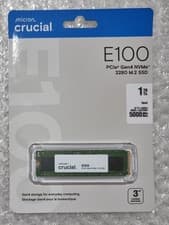 Image of Crucial E100 1TB M.2 2280 NVMe PCIe Gen4 SSD Up to 5,000MB/s CT1000E100SSD8