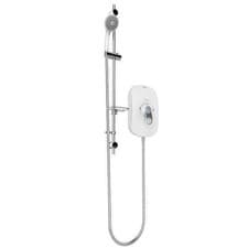 Image of AKW SmartCare Lever Electric Shower White 8.5kw Wireless with M11 Pump - No Wast