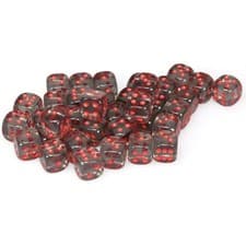 Image of Chessex - Translucent 12mm D6 Dice Block - Smoke with Red