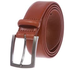 Image of Men's Feather Edged Italian Leather Dress Belt