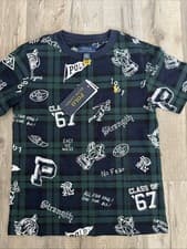 Image of New Boys Polo Ralph Lauren Green Multi Plaid Graphic T-Shirt.RRP£65. 6 yers
