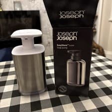 Image of Joseph Joseph New Presto Hygienic Stainless Steel/Plastic Soap Dispenser RRP £20