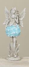 Image of Miniature Fairy Garden 12" Fairy Statue w/ Blue Flower Skirt - Buy 3 Save $