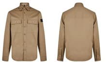 Image of BOSS Men's Owen Overshirt Beige 260 Size Relaxed fit UK Medium 43" Chest