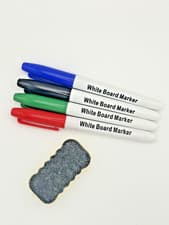 Image of 4pk Whiteboard Dry Wipe Pens Markers Slim FINE Tip White Board Drywipe Dry Erase