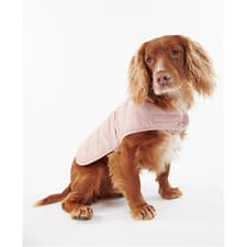 Image of Barbour Baffle Quilt Pink Dog Coat - Size Large