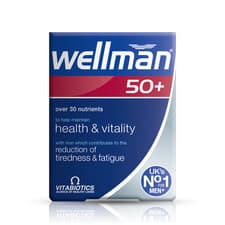 Image of Vitabiotics Wellman 50+ Capsules (x30)