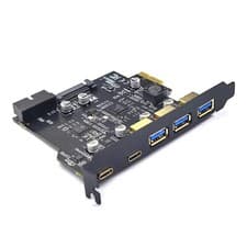 Image of USB 3.2 GEN1 PCI-E Expansion Card 5 Port 2*Type-C 3*USB-A 19 Pin Adapter 5Gbps