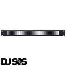 Image of PULSE 1U Blank Rack Panel Vented RHURP1UV, Black Powder Coated 19" Rack Mount