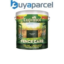 Image of Cuprinol 5194072 Less Mess Fence Care Woodland Green 6 litre CUPLMFCWG6L
