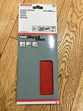 Image of Bosch 2608605367 pack (10) 115 x 280mm sanding sheets 120 Grit