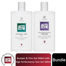 Image of Autoglym Bumper & Trim Gel 500ml with High Performance Tyre Gel 500ml Set