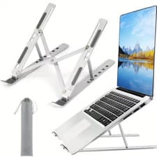 Image of DYZ COMPACT FOLDABLE PORTABLE VENTILATED ALUMINIUM LAPTOP STAND TABLET HOLDER UK
