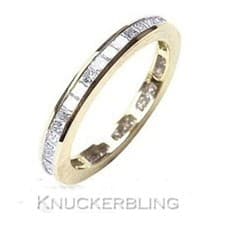 Image of Diamond Full Eternity Wedding Ring 1.00ct Princess Cut F VS1 VG set in 18ct Gold