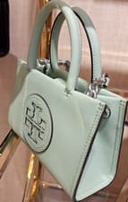 Image of Tory Burch Ella Mini Tote Bag Mint Green. Brand New 