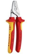 Image of Knipex 95 16 160 VDE Insulated Stepcut 160mm (6 1/4") Cable Cutter Shear Pliers