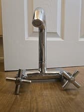 Image of Chrome Dual Handle Basin Tap – Brand New – No Original Box