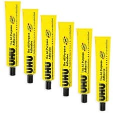 Image of UHU All Purpose Adhesive Glue Extra Strong Clear Glue 60ml Pack of 6