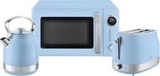 Image of Swan Retro Revive Blue Kettle 2 Slice Toaster Microwave Stovetop Design Kettle