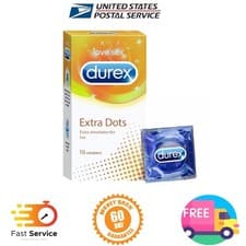 Image of Durex Extra Dotted Condoms for Men | Ribbed and Dotted for Extra Stimulation