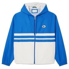 Image of Lacoste Men’s Sportsuit Showerproof  Track Jacket Blue White Size M/L 52 RRP£210