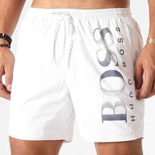 Image of HUGO BOSS White Swimming Shorts Octopus Men's Swim 50371268 NEW BNWT