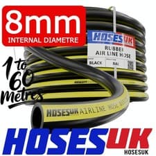Image of 8mm Rubber Air Line Hose Reinforced High Quality 20 Bar 300PSI Compressor Pipe