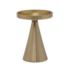 Image of Gold Metal Candle Holder for Pillar Candles | Modern Brass Effect Candlestick