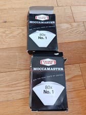 Image of 2x Moccamaster Paper Filters Cup One Cofee Machine (80pk) *Opened Tatty Boxes *