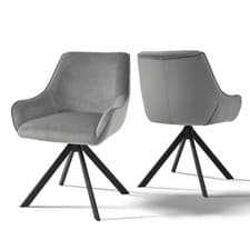 Image of Goeurvant Set of 2/4/6 Dining Chairs Swivel Upholstered Chair