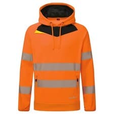 Image of Portwest DX4 Hi-Vis Overhead Hoodie Orange/Black Medium - DX483