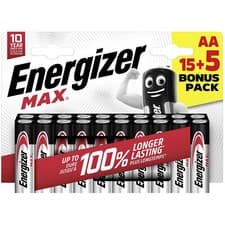 Image of Energizer E303329900 Max AA Battery Alkali-Manganese 1.5V 20 pc(s)