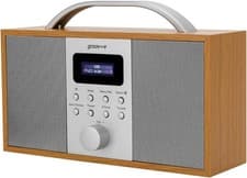 Image of DAB DAB+ FM Digital Radio Bluetooth Alarm Clock Wooden Stereo Portable