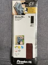 Image of Piranha Black & Decker 115mm x 280mm, 5 60 Grit Sanding Sheets x31006 