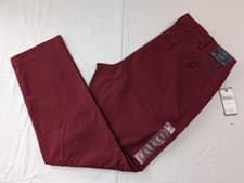 Image of Polo Ralph Lauren Mens Slim Fit Bedford Chino Trousers W38 L32 Burgundy RRP £115