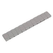 Image of 1x Pack Of 100 Sealey Wheel Weight 5g Adhesive Zinc Plated Steel Strip Of 12